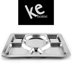 Bandeja em Aço inox Com 6 Divisórias KeHome