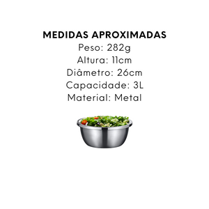 Bacia Metal Europa 3L - A Gourmet