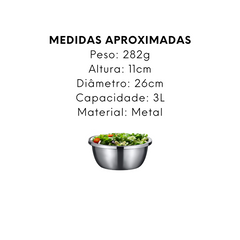 Bacia Metal Europa 3L - A Gourmet