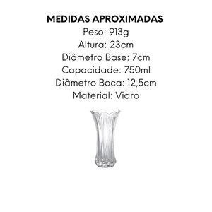 Vaso Decorativo Vidro 23cm - A Gourmet