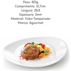 Prato Ronda Steak de Vidro Temperado Day Home