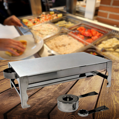 Rechaud Retangular Com Chapa Difusora e Alça Alissan