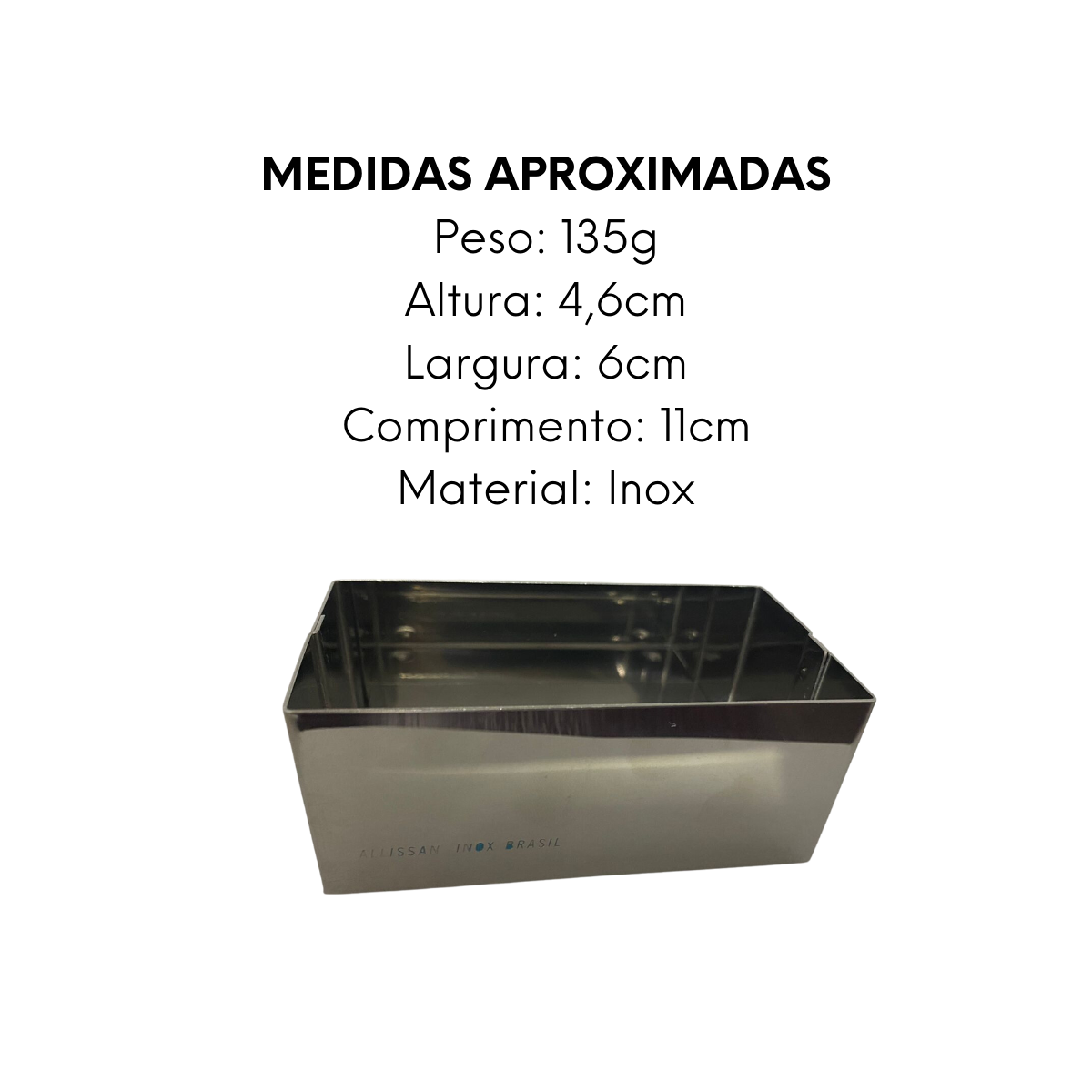Porta Sache em Aço Inox Caxinha Alissan