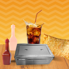 Porta Guardanapo Deitado em Aço Inox Alissan