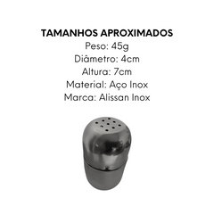 Saleiro Pimenteiro em Aço Inox Alissan