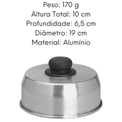 Abafador de Hambúrguer Alumínio Polido N18 Lidermix