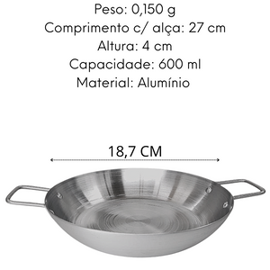 Frigideira Pergaminho Extra Escovado N18 Lidermix
