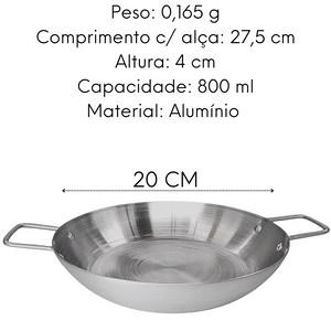 Frigideira Pergaminho Extra Escovado N20 Lidermix