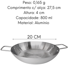 Frigideira Pergaminho Extra Escovado N20 Lidermix