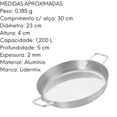 Frigideira Pergaminho Extra N22 Escovado Lidermix