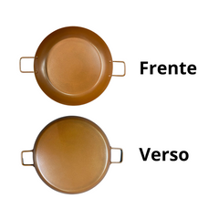 Frigideira Pergaminho Cor Cobre 1,2L de Aluminio Pintado - A Gourmet