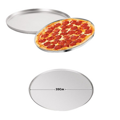 Forma de Pizza em Aluminio Polida 35cm Lidermix