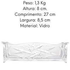 Porta Talheres em Vidro 27 cm Lyor