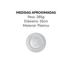 Sousplat Shine Prateado de Plastico - A Gourmet