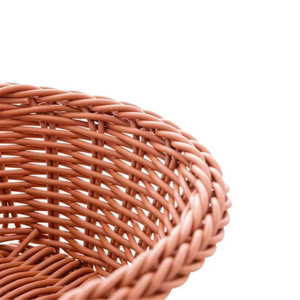 Cesto Para Pães de Rattan e Plastico Oval Lyor