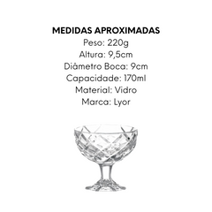 Taça Sobremesa Lyor de Vidro 170ml - A Gourmet