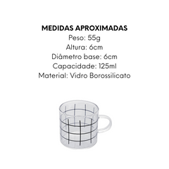 Caneca de Vidro Stripes 125ml Lyor