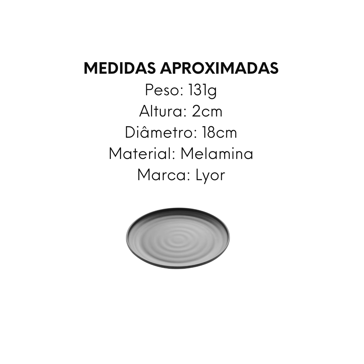 Prato Sobremesa 18cm de Melamina - A Gourmet