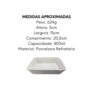 Travessa Refrataria de Porcelana Linea - A Gourmet