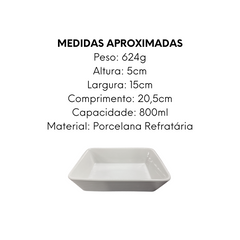 Travessa Refrataria de Porcelana Linea - A Gourmet