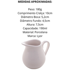 Leiteira de Porcelana 190ml - A Gourmet