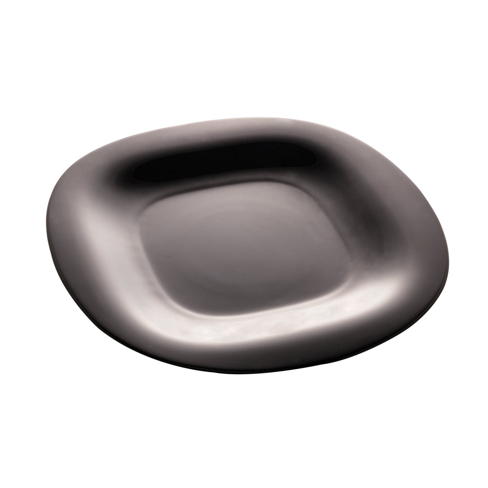 Prato Raso Carine Noir Preto 27cm Vidro Temperado Day Home