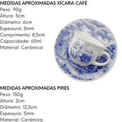 Xicara de Café Com Pires 65ml Donna Cena Inglesa Oxford