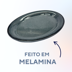 Travessa Oval Chumbo M de Melamina - A Gourmet
