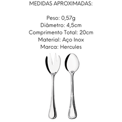 Talher Salada 2 Peças Croise Aço Inox Hercules