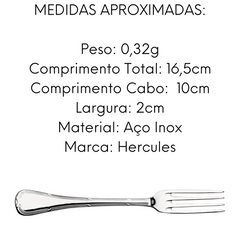 Garfo Sobremesa Croise de Aço Inox Hercules