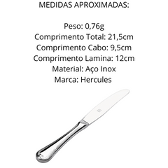 Faca de Sobremesa Croise Hercules em Aço Inox Hercules
