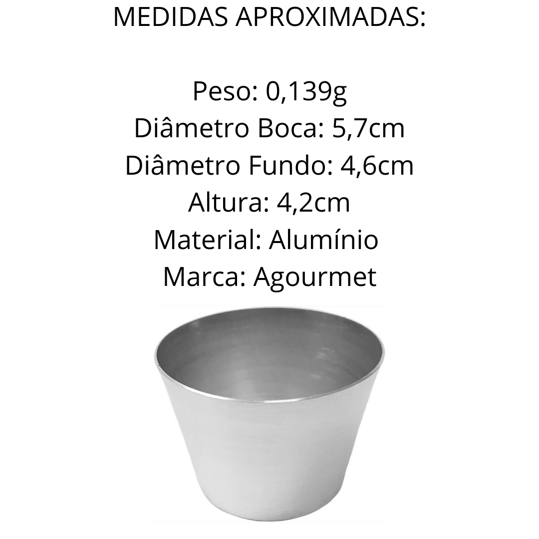 Conjunto 6 Forminhas Para Pudim de Aluminio A Gourmet