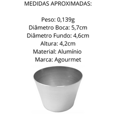 Conjunto 6 Forminhas Para Pudim de Aluminio A Gourmet