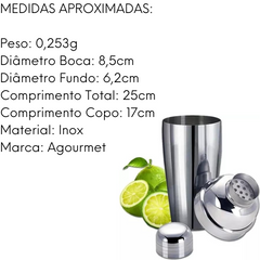 Coqueteleira em aço inox A Gourmet