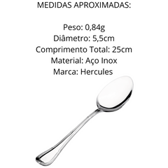 Colher Arroz Croise de Aço Inox Hercules Hercules