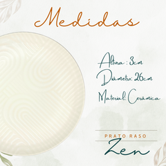 Prato Raso Flat Zen Cerâmica Oxford - A Gourmet