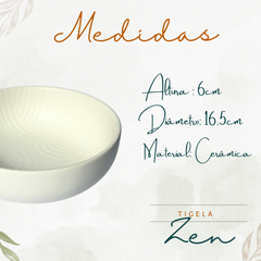 Tigela Flat Zen Cerâmica 600ml - A Gourmet