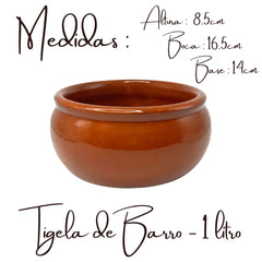 Cumbuca Paulista N° 3 de Barro com 1 Litro Motta