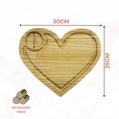 Caneca Fondue com Tabua Coração - A Gourmet