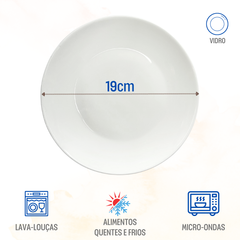 Prato Sobremesa 19cm Vidro - A Gourmet