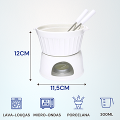 Conjunto Fondue 6 Peças Porcelana Casal - A Gourmet