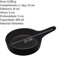 Mini Frigideira de Melamina 400ml 21cm Etilux
