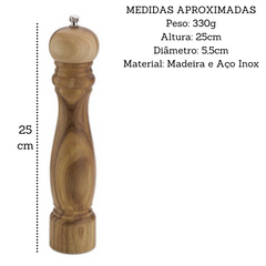 Moedor de Sal e Pimenta de Madeira Hercules
