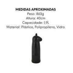 Garrafa Pressão Nobile 1,9L Preta - A Gourmet