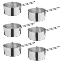 Mini Panela Viena 11 Cm Em Aço Inox C/ Alça Hauskraft