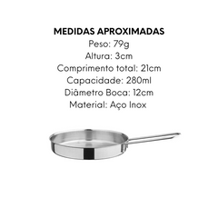 Mini Frigideira Servir Viana 12cm em Aço Inox Hauskraft