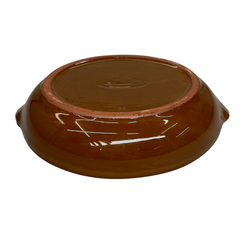 Prato Redondo Marrom Com Alça 16cm 250ML LaFaenza