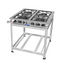 Fogão Industrial 4 Boca Aço Inox Baixa Pressão - A Gourmet