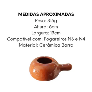 Rabeta Acendedor De Fogareiro De Barro N3 N4 - A Gourmet