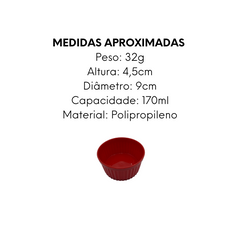 Ramequim de Polipropileno Vermelho 170ml - A Gourmet